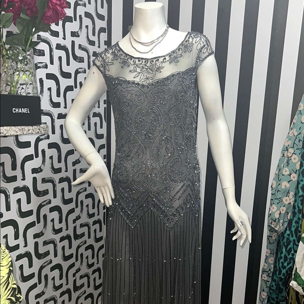 Chic Beaded Evening Gown